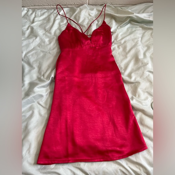 Princess Polly Rosalind Satin Mini Dress Red - Picture 3 of 7